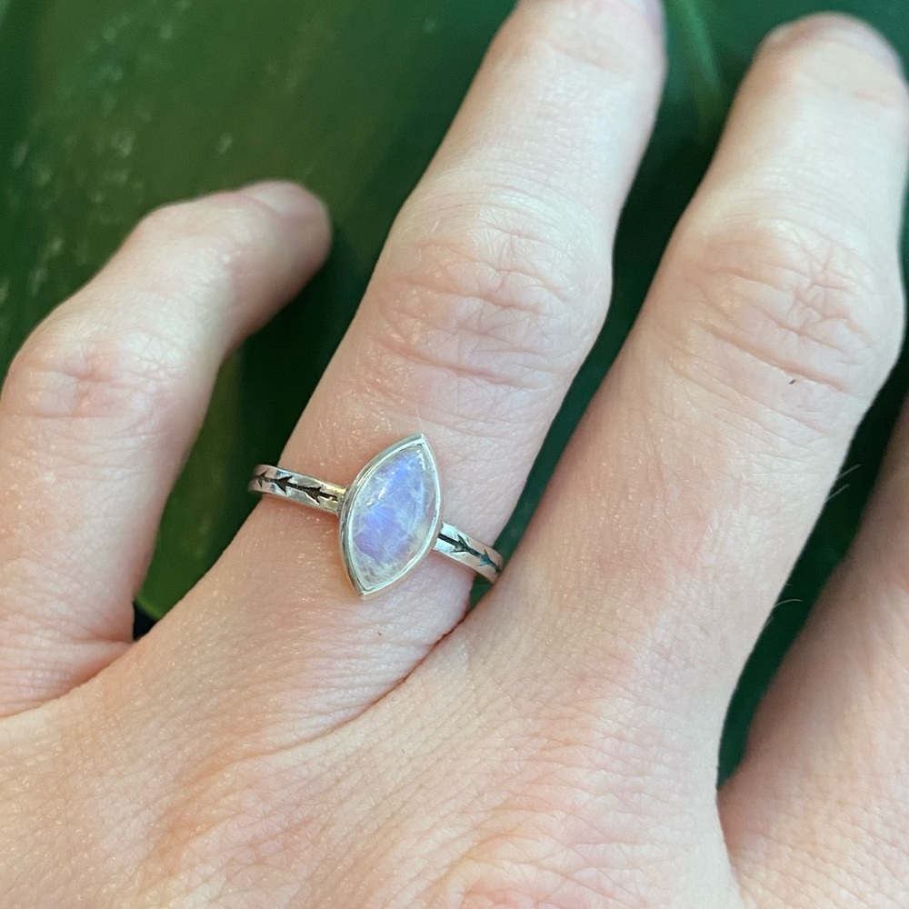 Silver Moonstone Ring - image 4